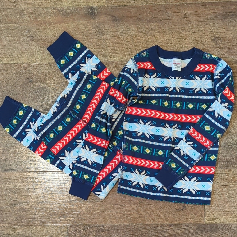 Hanna Andersson Kids Pajama Set - Red, Blue, Green